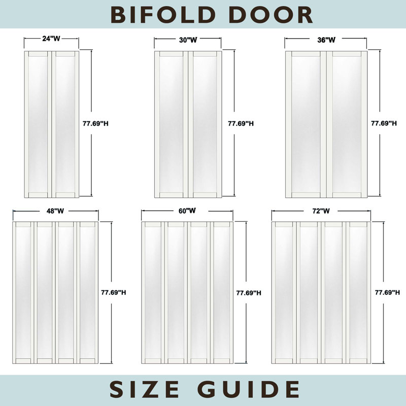 Porte pliante en bois manufacturé 3-Lite, 36 po x 77,8 po