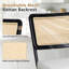 Chaises de salle à manger en porte-à-faux de style moderne Mid-Century avec dossier en rotin et coussin blanc (ensemble de 2)-126537787