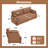 84'' W Modern T Cushion Upholstered Recessed Arm Sofa-468675309