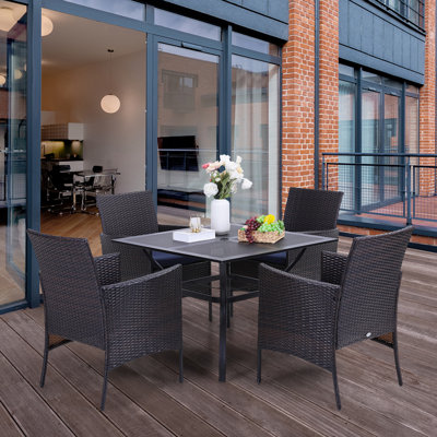 4 - Person Patio Dining Set Square Table