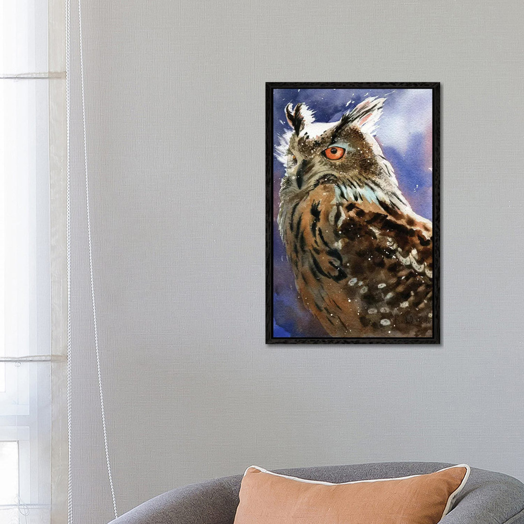 Owl Eyes von Rachel Parker - Galerie-verpackte Leinwand Giclée