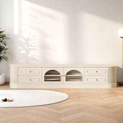 French Style Birch Wood TV Stand