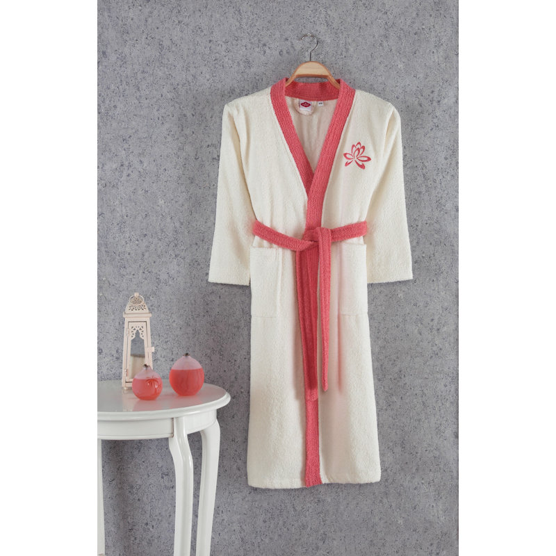 Peignoir au-dessus du genou 100% coton avec poches Leong