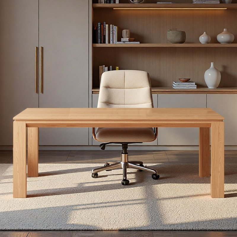 A rectangular desk for home, 29.53" H x 70.87" W x 35.43" D