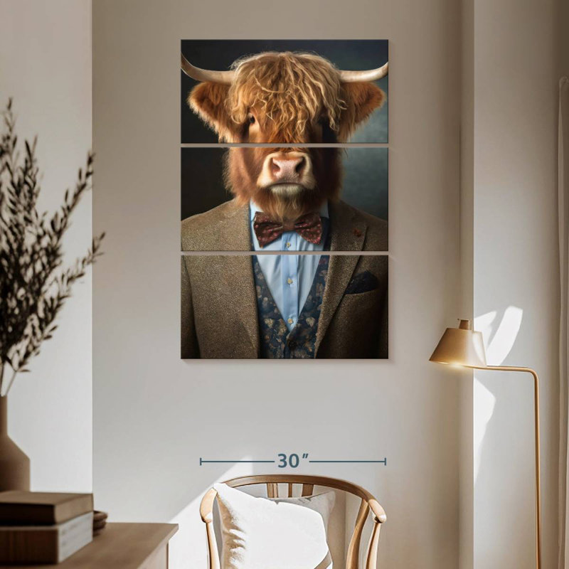 Portrait de vache Brampt, H 65 po x l 42 po