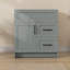 Armoire de salle de bain autoportante 30 po x l 21,5 po x H 33,44 po gris céleste sans plateau-1180204774