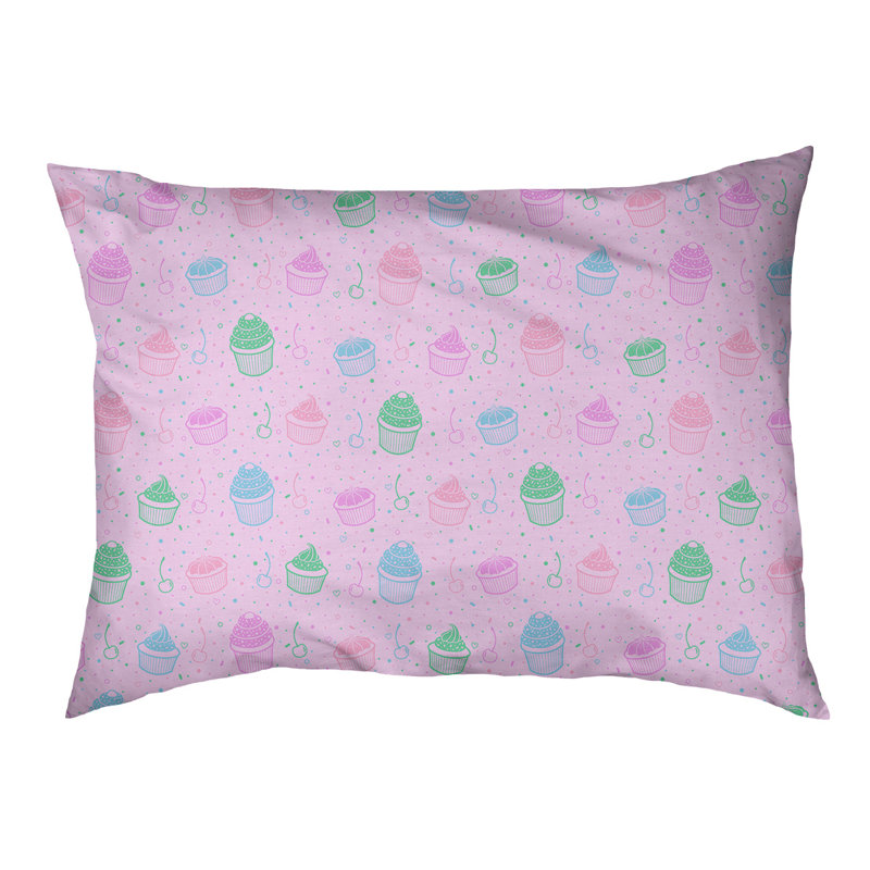 Coussin pour concepteur de chats pour l’extérieur petits gâteaux Byrge, Petit - L 29,5 po x l 19,5 po, Mauve et pastel
