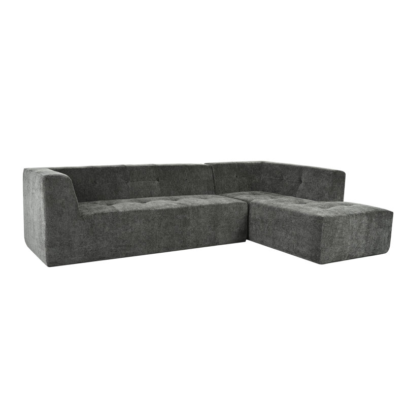 Ensemble de canapé modulaire 112,2 * 74 po, Gris chenille