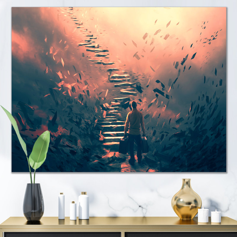 «Attempting To Climb My Dream Game Art», art sur toile pour enfants, H 30 po x l 40 po x P 1,5 po, Toile tendue