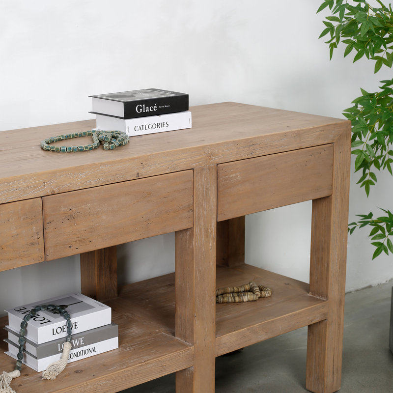Capri 81.5'' W Solid Wood Console Table
