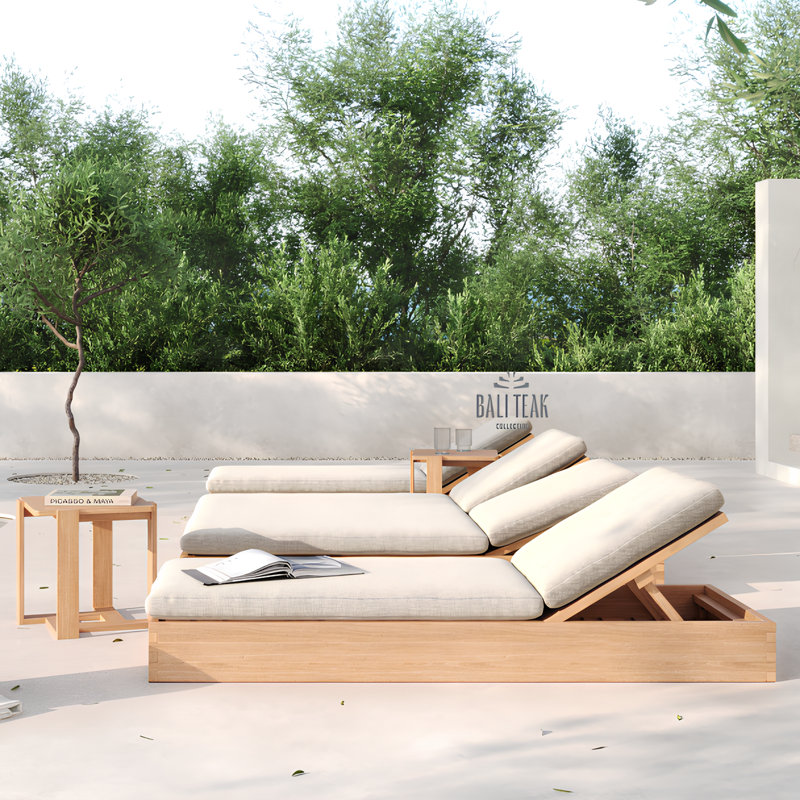 Chaise longue avec mousse à séchage rapide Ubud