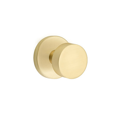 Ensemble de poignées cylindriques simples avec rosette à disque et bouton rond Emtek