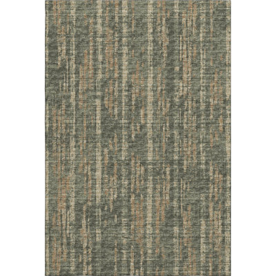 Premium Machine Washable Tiream Green Rug