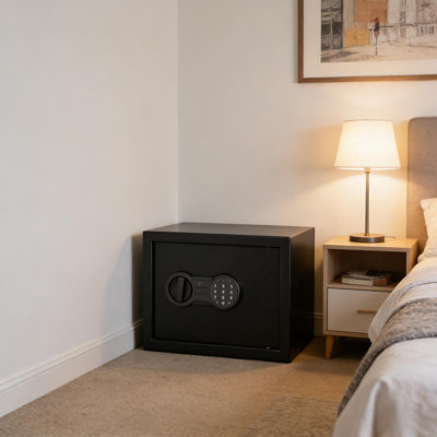 Coffre-fort pour armoire avec déverrouillage double et sac de documents ignifuge et imperméable pour la maison, le bureau et l'hôtel