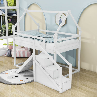 Aliyus Kids Twin Bunk Bed