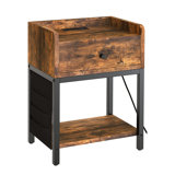 13'' W Metal Nightstand