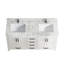Meuble-lavabo de salle de bain 59 po avec lavabo double et trou pour robinet 59 po Premium, meuble-lavabo de salle de bain avec 4 portes et 6 tiroirs en blanc-1531044946-1531044947