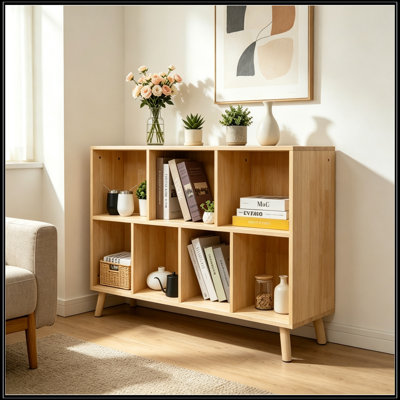 6 Cube Wooden Storage Shelf with sturdy legs