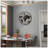 Large Metal Wall Clock, Modern Silent World Map Wall Clock With Vintage Arabic Numeral, Decorative For Living Room, Entryway, Dinning Room, Bedroom