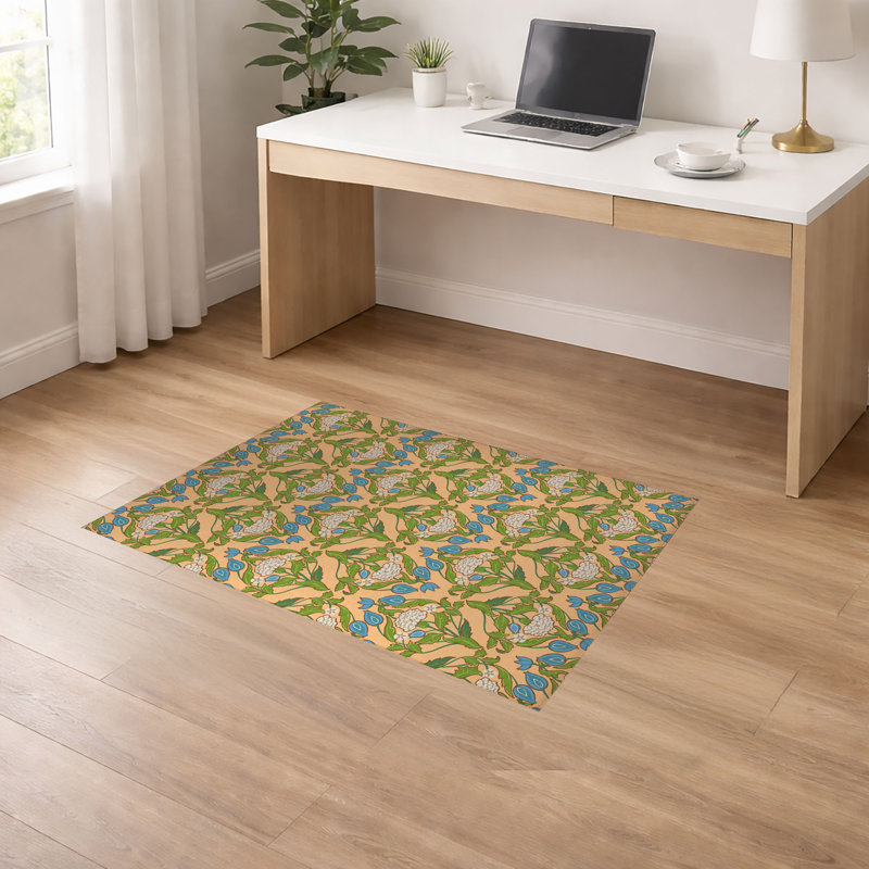 Tapis de bureau léger Piper, L 60 po x P 36 po, Jaune