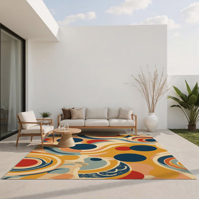 Dazzling Line Indoor And Outdoor Area Rug