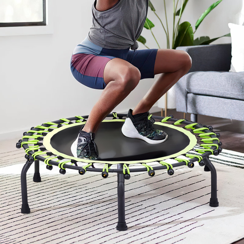 Freeport Park 101cm Round Backyard Trampoline, Black/Green