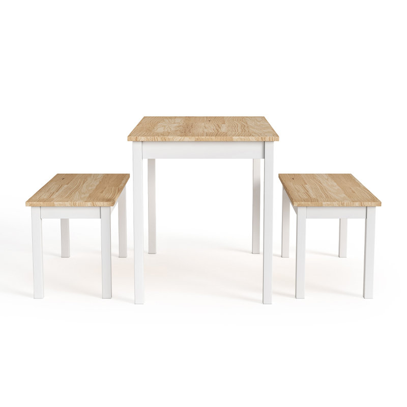 Bursaite 4 person  Pine Solid Wood Dining Set
