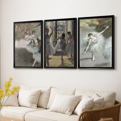 "Vintage Portrait Print", impression sur toile encadrée sur mesure - 3 pièces