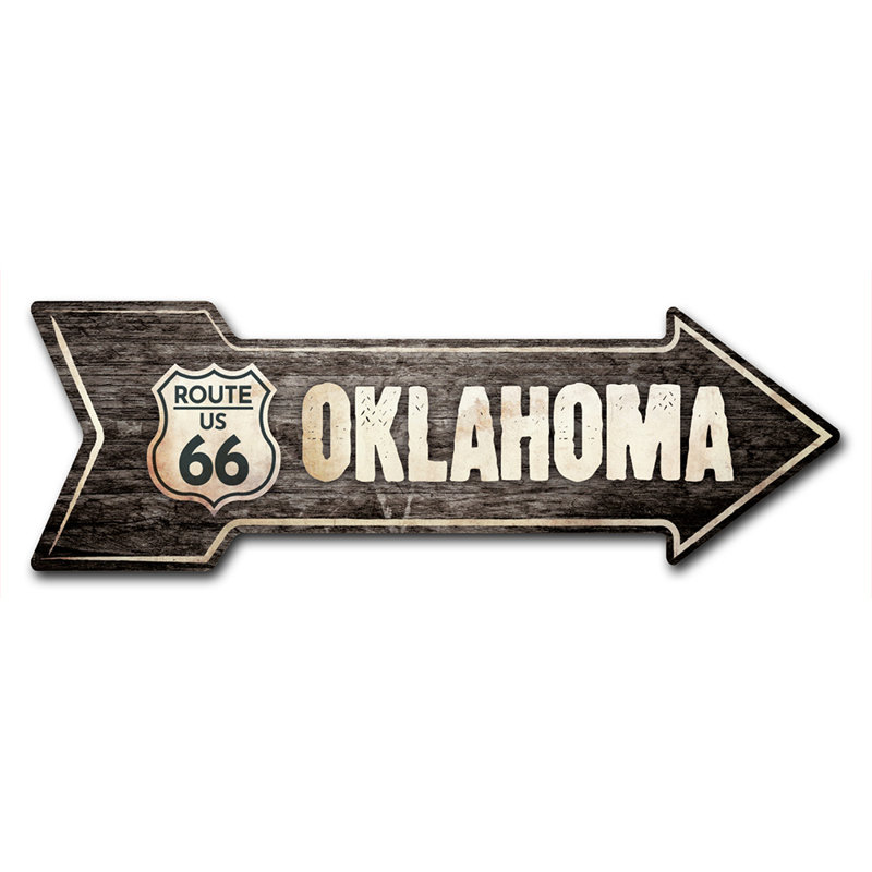 Decal-999698_Oklahoma 66 (2) décalque de flèche amusant 18 "de large, H 8 po x l 24 po x P 1 po