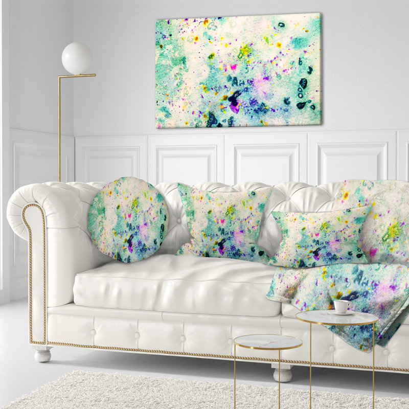 Éclaboussure de couleur - coussin à imprimé floral
