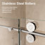 Porte de douche coulissante simple sans cadre