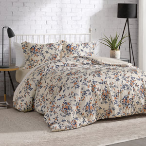 Lucky Brand Garden Floral Bouquet Reversible Comforter & Shams Bedding Sets