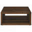 Table basse carrée en pin d'ingénierie foncé-703392651