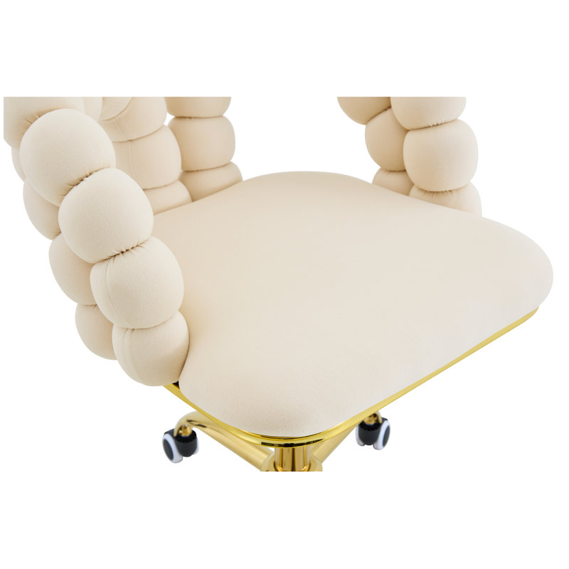 Chaise de bureau pivotante en velours Modern