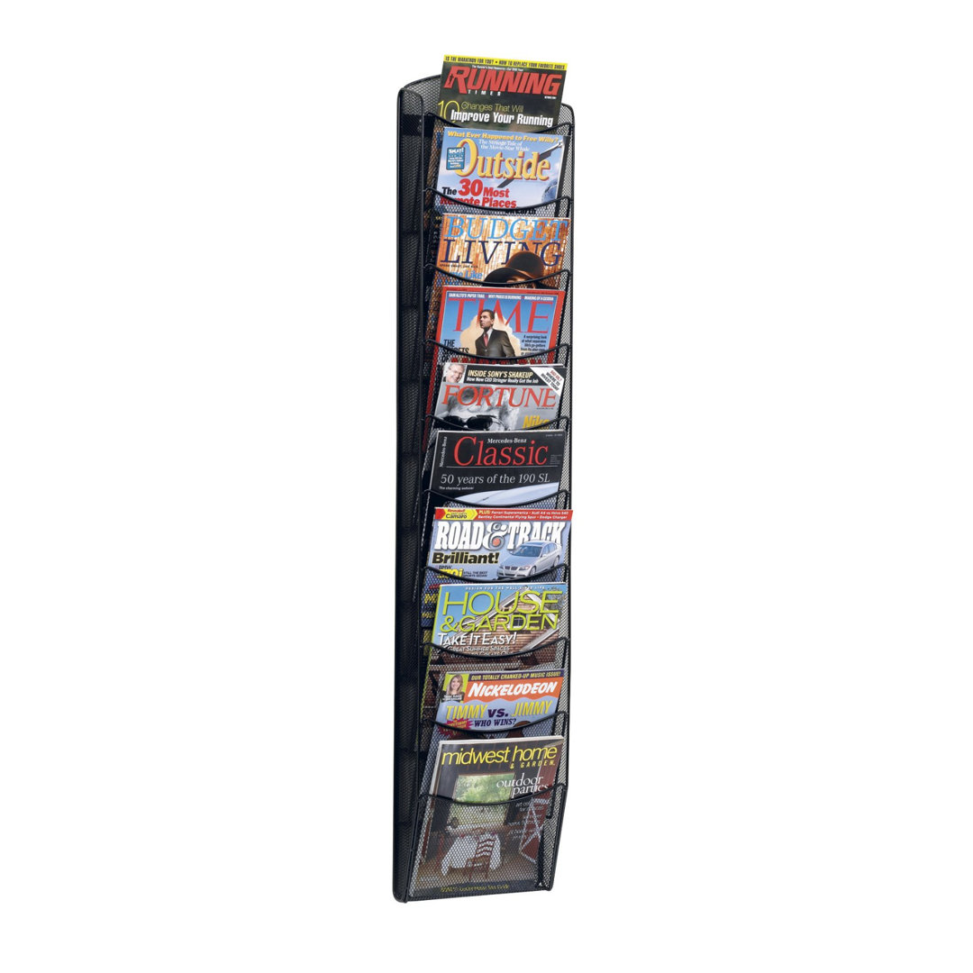 Mesh Literature Rack, 10 Compartments Safco Products Company
