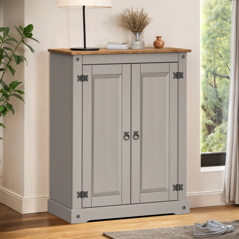 Bayhills Rectangle Accent Cabinet, Grey, Silver