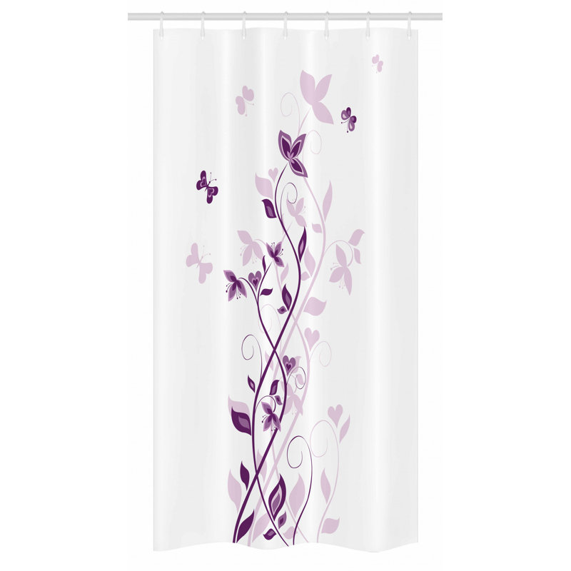Rideau de douche simple Leslie Tree, H 36 po x l 72 po, Purple Violet 