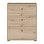 Tekita Modern 3-drawer chest of drawers, small storage cabinet, engineered wood, beige, 54 cm W x 66.3 cm H x 34.8 cm D-391126111