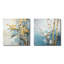 Ensemble de 2 collages carrés en bambou doré et bleu-1347732397-1347732386