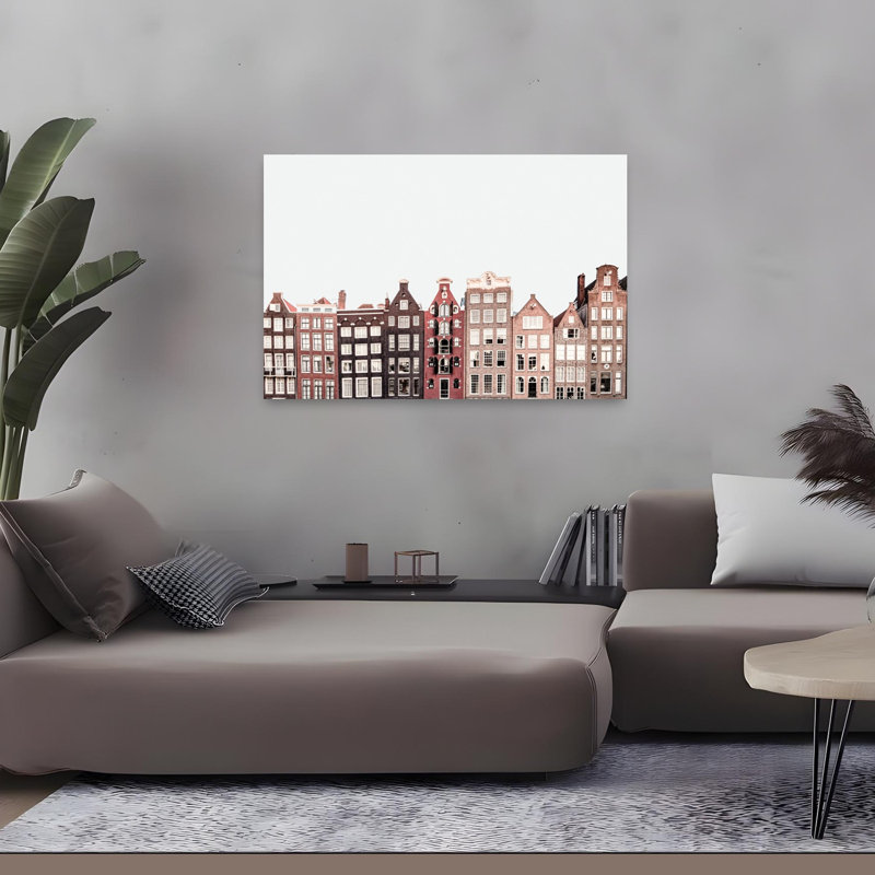 Amsterdam Abstract Contemporary Architecture City Wall Art Print, 32" H x 48" W