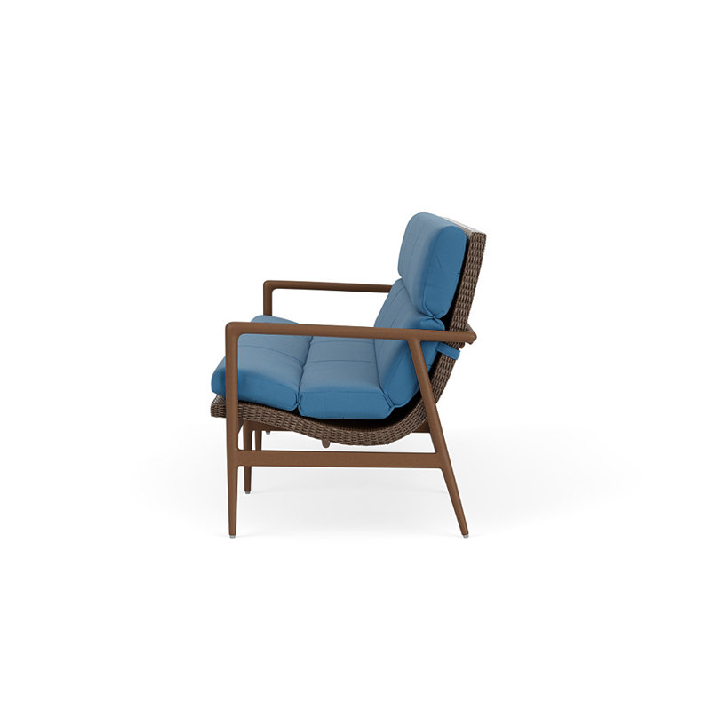 Cascade Outdoor 3 - Seat Patio Sofa, Bamboo Bay Sky, Bark