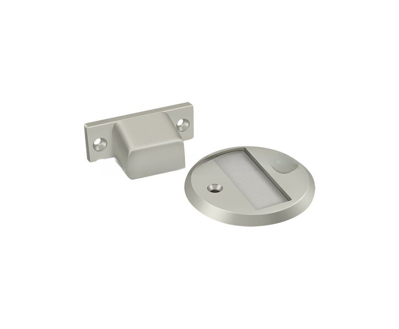 Deltana MDHF25U15 Magnetic Door Holder Flush 2-1/2" Diameter in Brushed Nickel, Brushed Nickel
