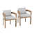 Light Gray Cushion/Teak Frame