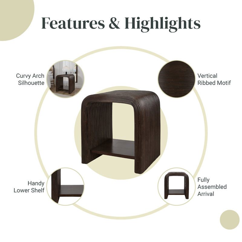 Dellamae End Table, Espresso Brown