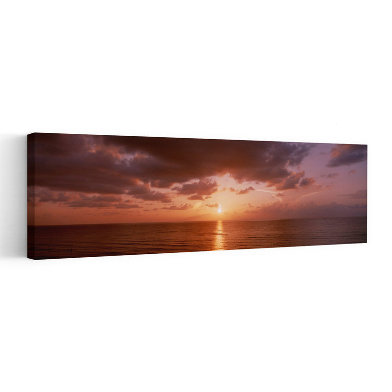 «Sunrise Miami Fl Peaceful Tranquil Abstract Ocean Seascape», art mural, H 20 po x l 60 po