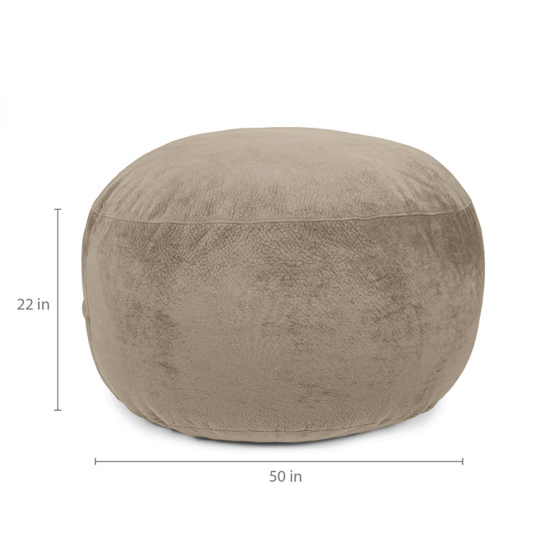 Grand fauteuil à billes classique, Microfibre / microsuède taupe