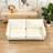 TS Cat paw leather upholstered sofa loveseat, Nordic retro light luxury living room bedroom balcony casual sofa chair, Cream White-1286406725