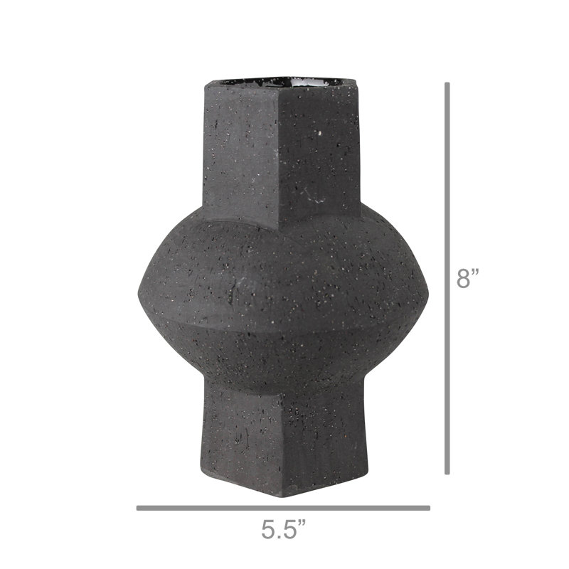 Vase de table en céramique Dahlen, Noir