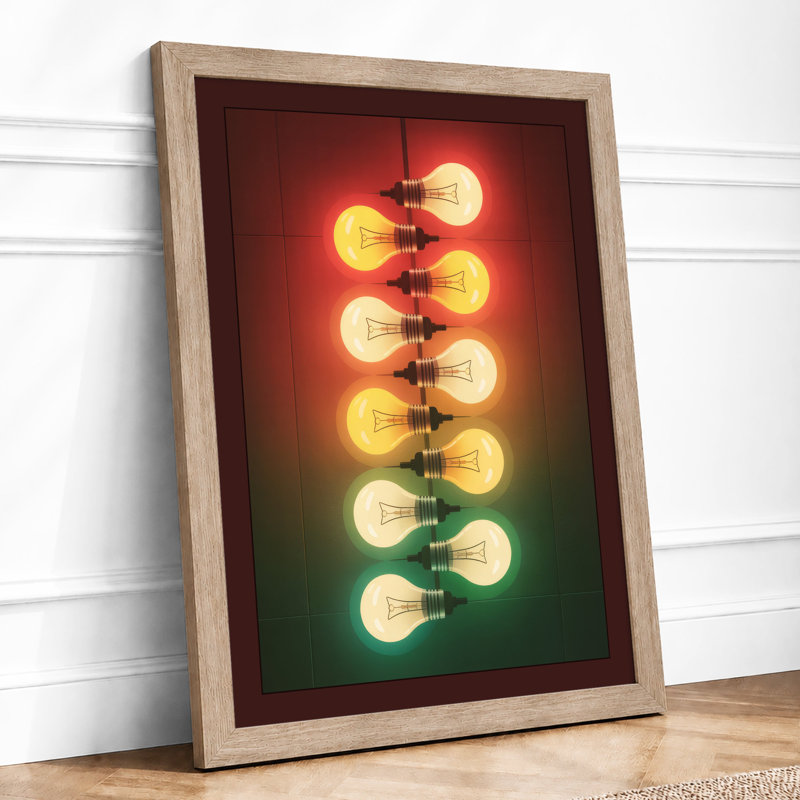 Light Spectrum Modern - Framed Print, Oak, A4 - 29.7 x 21.0 cm