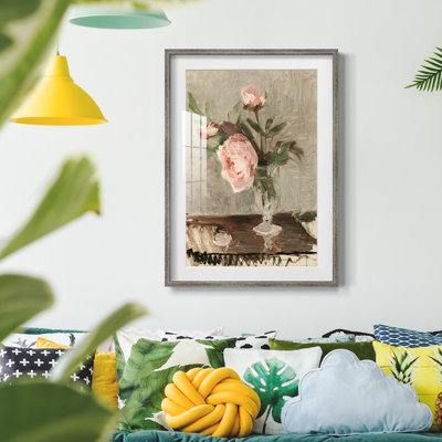 Vintage Floral Print CCCXLVIII -Framed Print